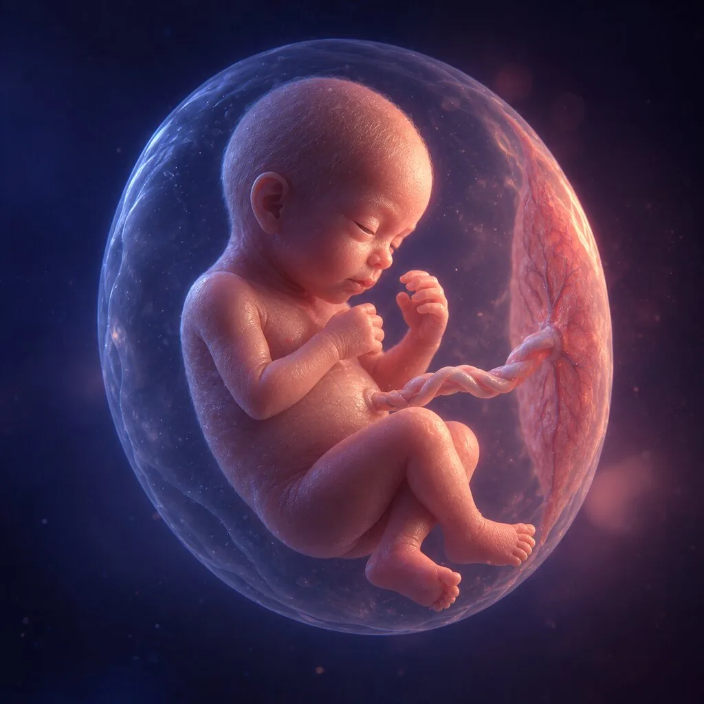 Illustration of a baby at 26 weeks of pregnancy