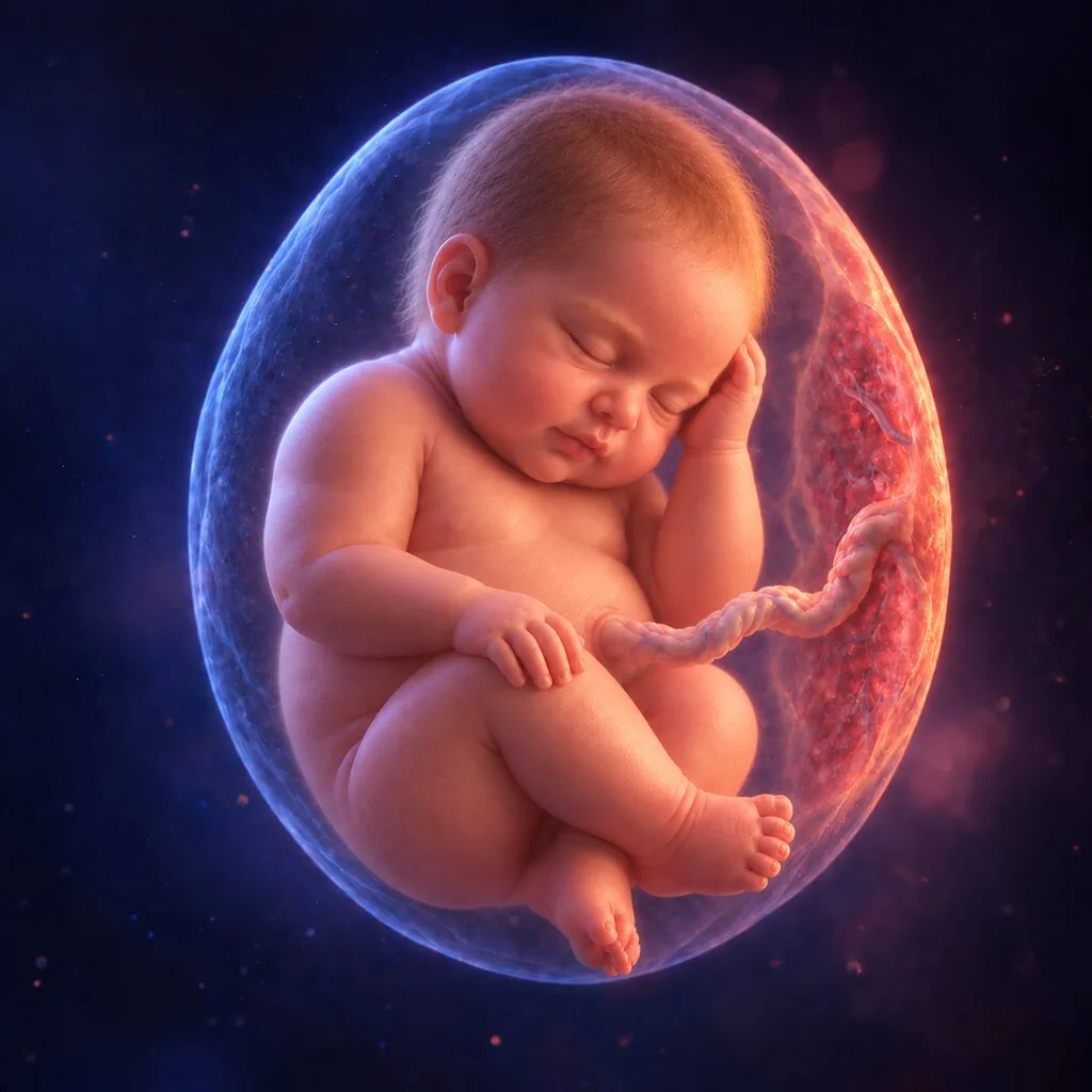 Illustration of a baby at 37 weeks of pregnancy