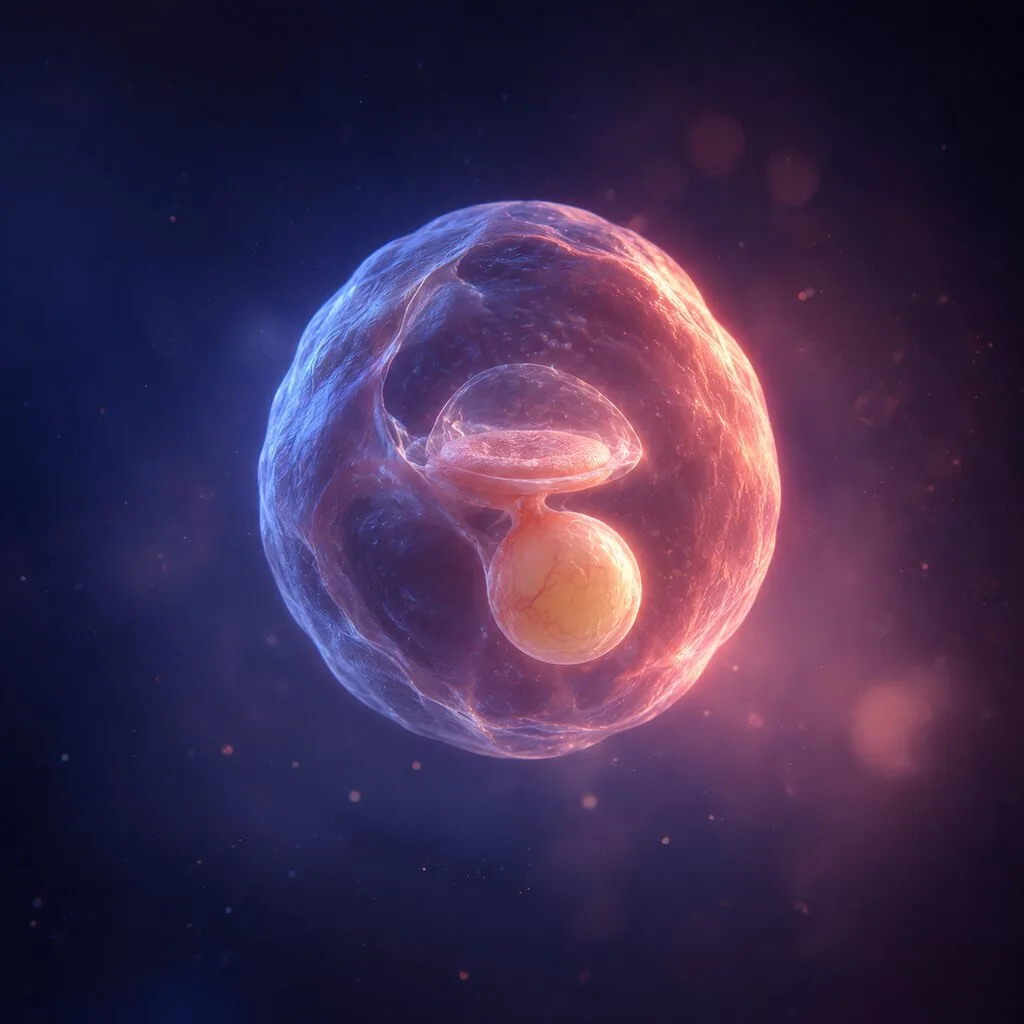 Illustration of a baby at 4 weeks of pregnancy