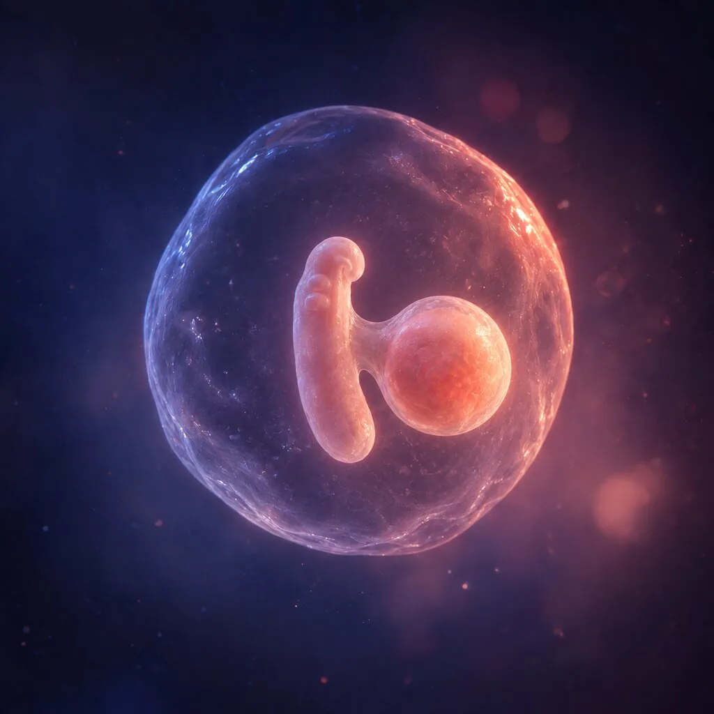 Illustration of a baby at 5 weeks of pregnancy